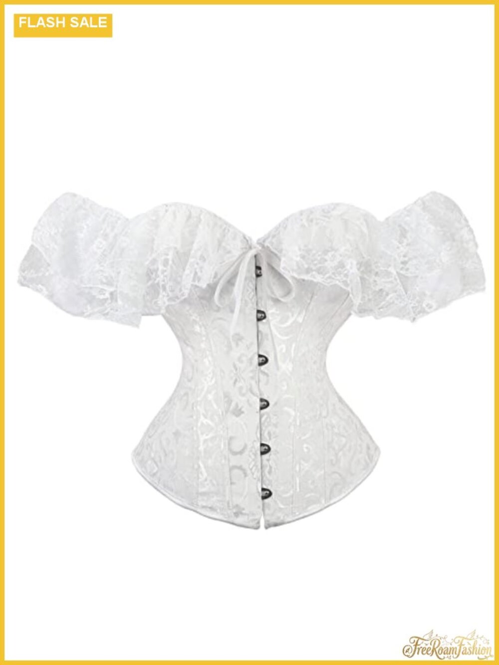 Renaissance Corset Lace Ruched Sleeves Overbust Top